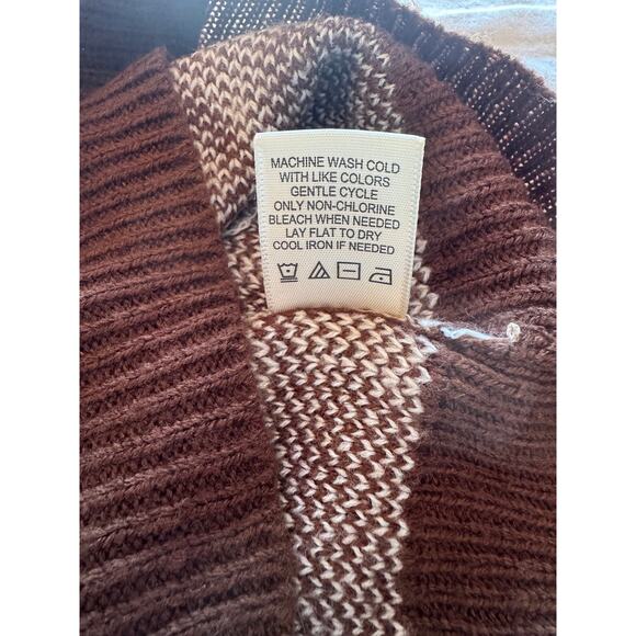 No Comment Sweater Vest‎ Womens Juniors M Brown White Checkered Hearts Academia - Picture 6 of 8